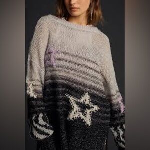 Anthropologie Pilcro ombré star sweater Sz. L